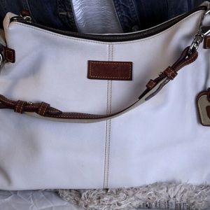 Dooney & Bourke Large Cream Leather Shoulder Bag